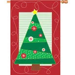 28 in. Christmas House Flag - Soho Christmas