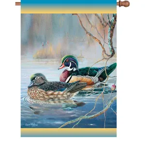 28 in. Wood Duck Bird House Flag - Woodies Bobber