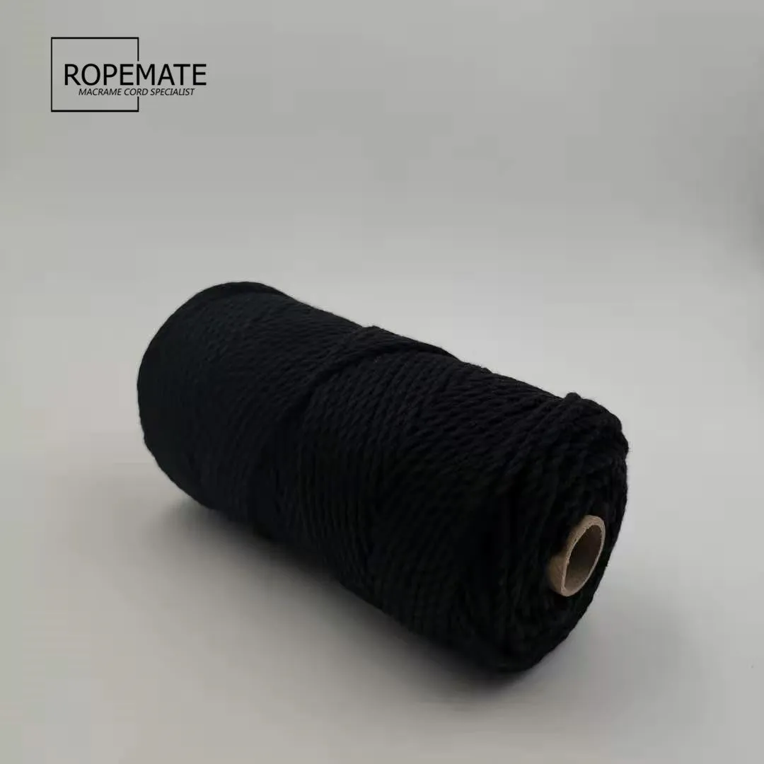 3MM MACRAME ROPE - BLACK