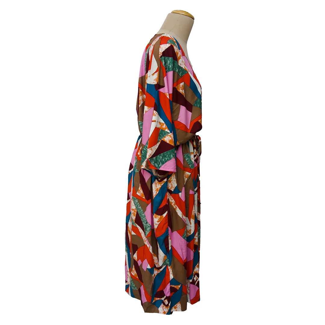 Abstract Viscose Maxi Dress UK Size 18-32 M140