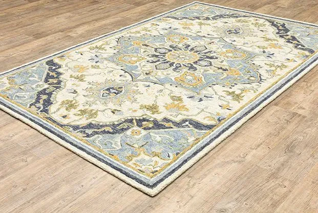 Alfresco 28402 Blue/Ivory Rug