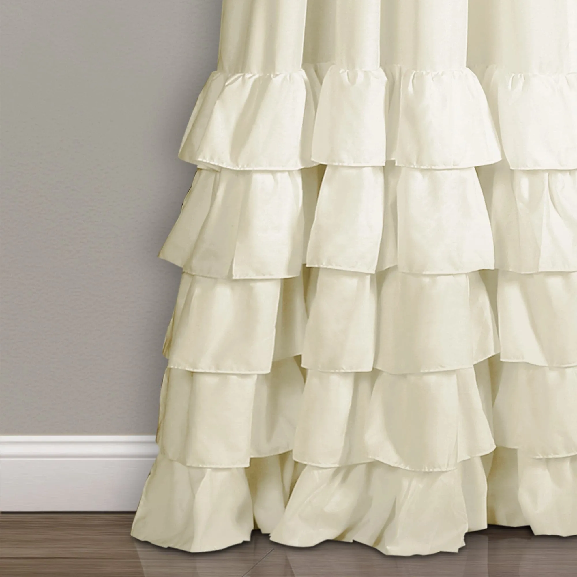 Allison Ruffle Window Curtain Panel Set