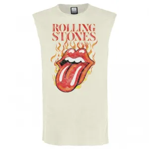 Amplified Mens Hot Tongue The Rolling Stones Sleeveless Tank Top