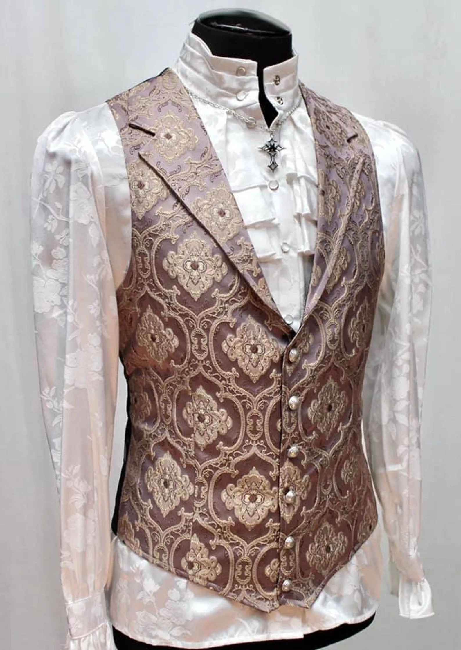 ARISTOCRAT VEST - EDWARDIAN BROCADE - Lavender