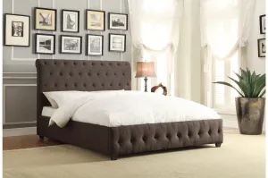 Baldwyn Collection Dark Gray Fabric Bed