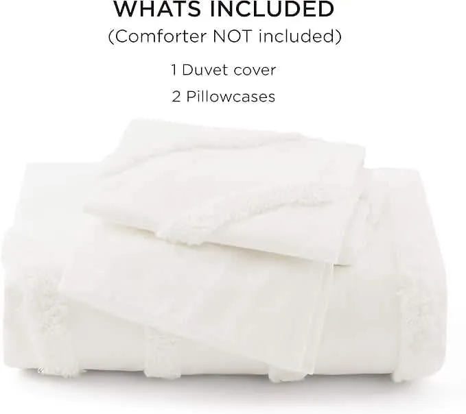 Bedsure 100% Cotton Tufted Duvet Cover Set