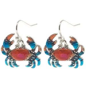 Blue Crab Earrings