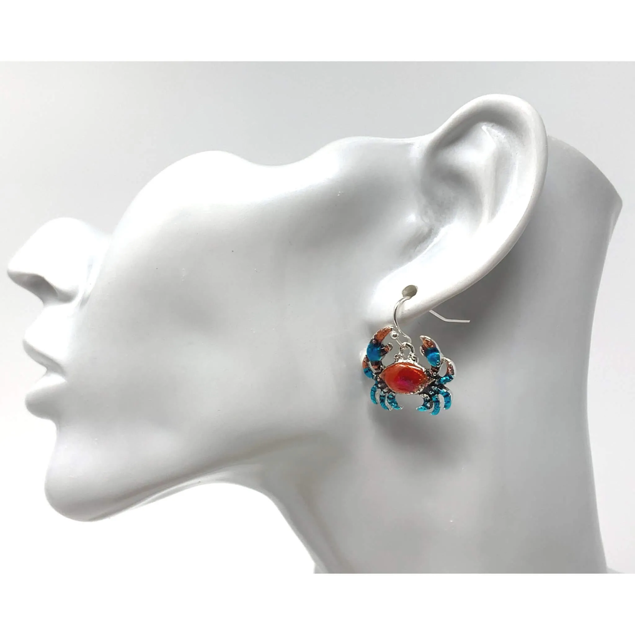 Blue Crab Earrings