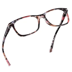 Blue Light Blocking Reading Glasses (Floral, 325 Magnification) Computer