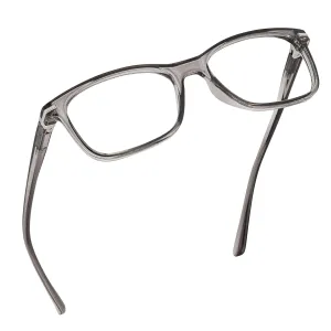 Blue Light Blocking Reading Glasses (Grey, 350 Magnification) Computer