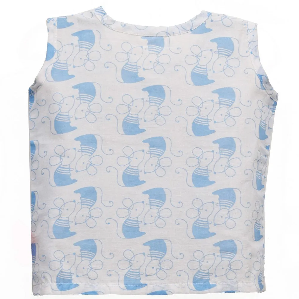 Blue Mouse Cotton Jabla