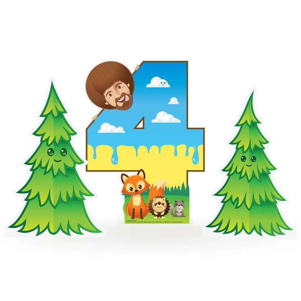 Bob Ross and Friends Mini Tabletop 1-5 Cardboard Cutout (3-Piece Set)