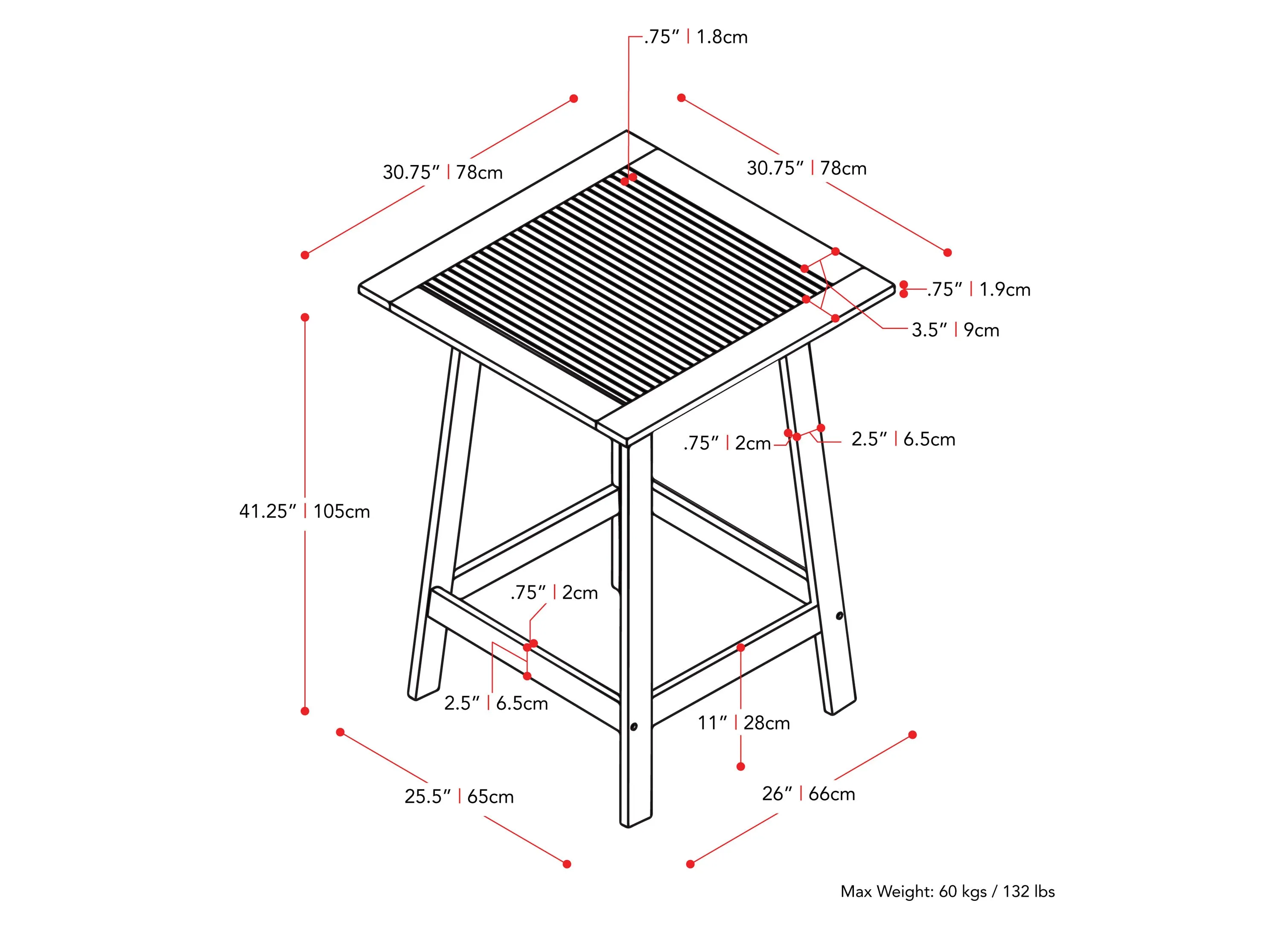 Brown Outdoor Pub Table