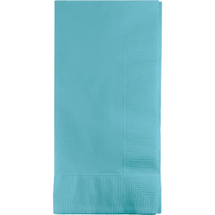 Bulk Pack of 100 Pastel Blue Dinner Napkins 2Ply 1/8Fld