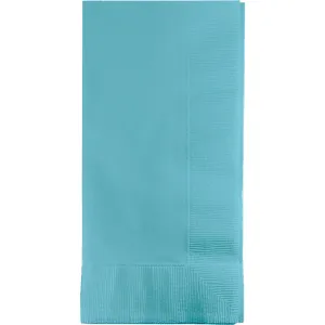 Bulk Pack of 100 Pastel Blue Dinner Napkins 2Ply 1/8Fld