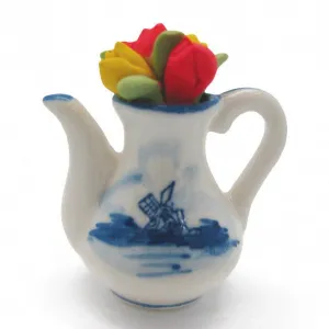 Ceramic Miniature Teapot with Tulips