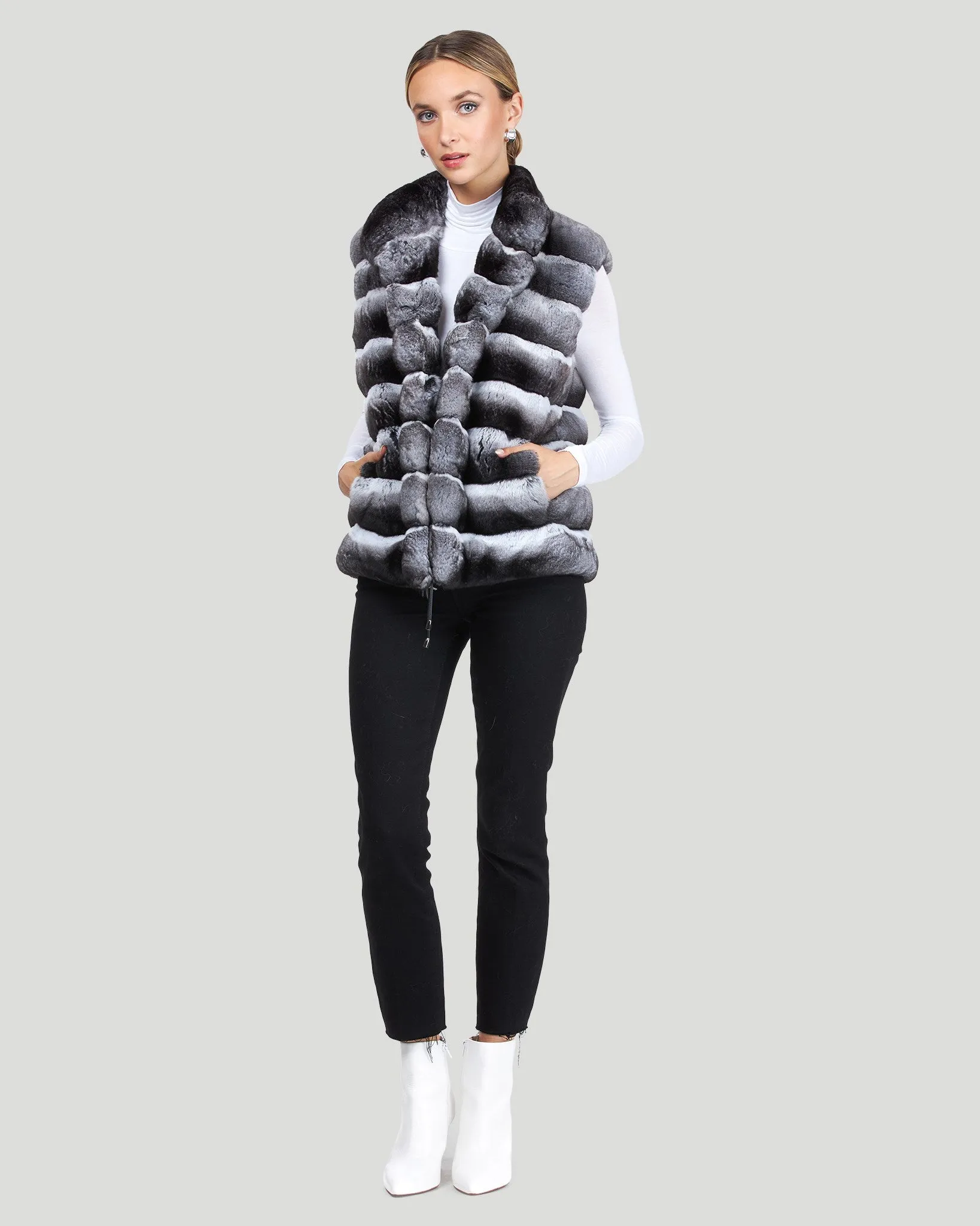 Classic Chinchilla Fur Vest