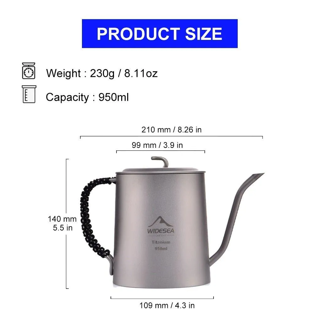 Compact Titanium Kettle for Outdoor Adventures