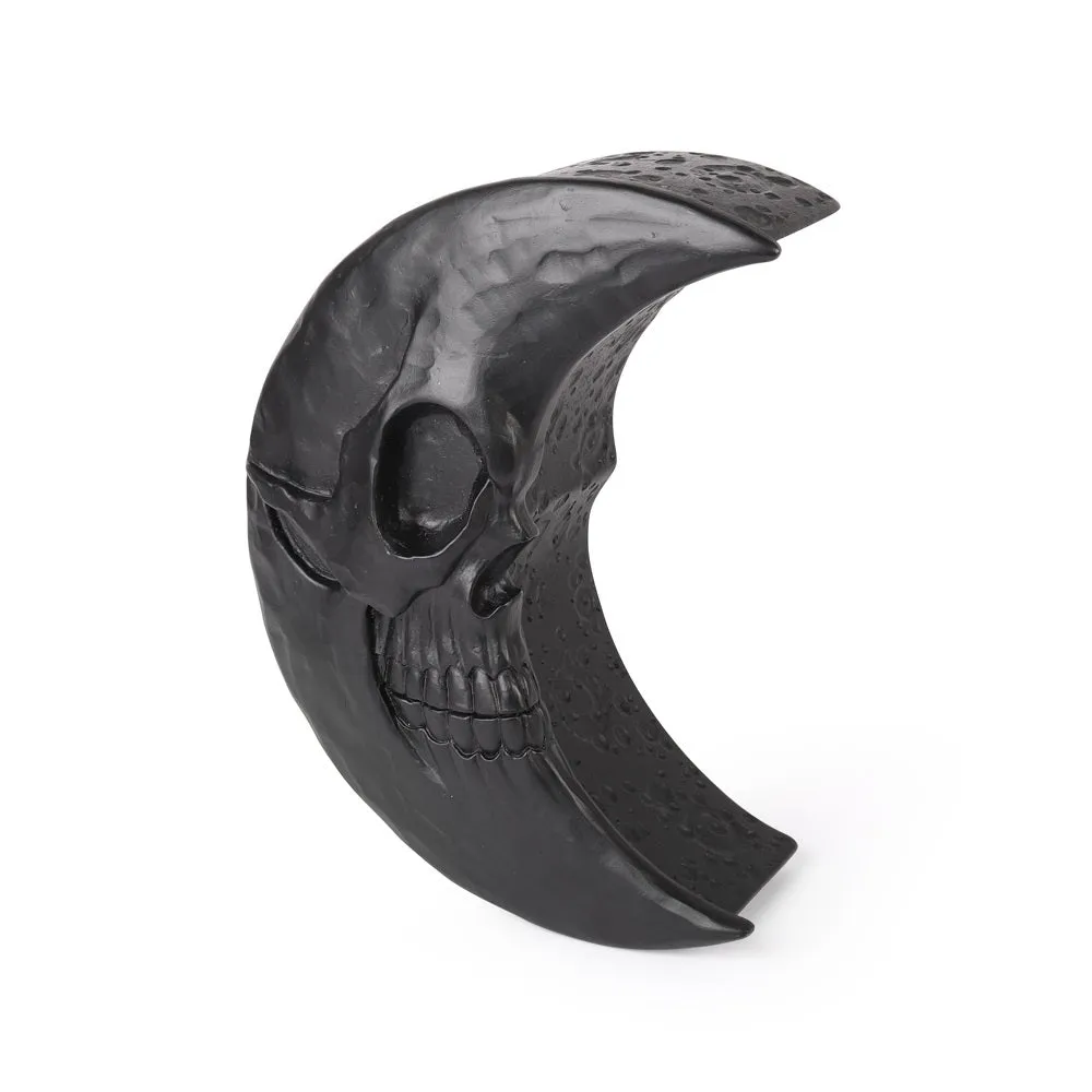 Crescent Moon Skull Box-Black