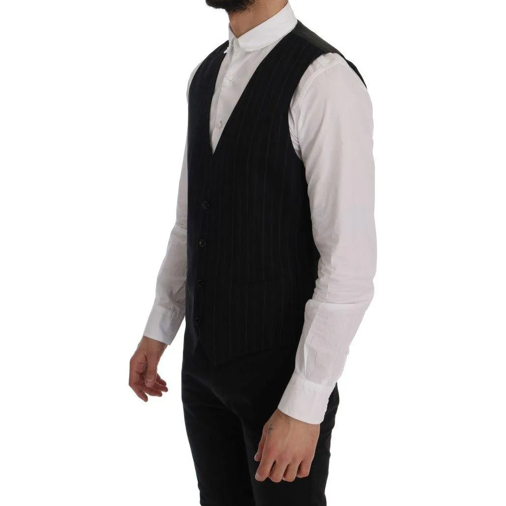 Dolce & Gabbana Elegant Striped Vest Waistcoat