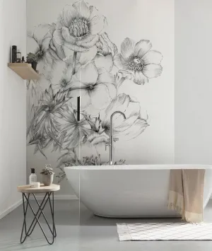 Embroidery Mural Wallpaper