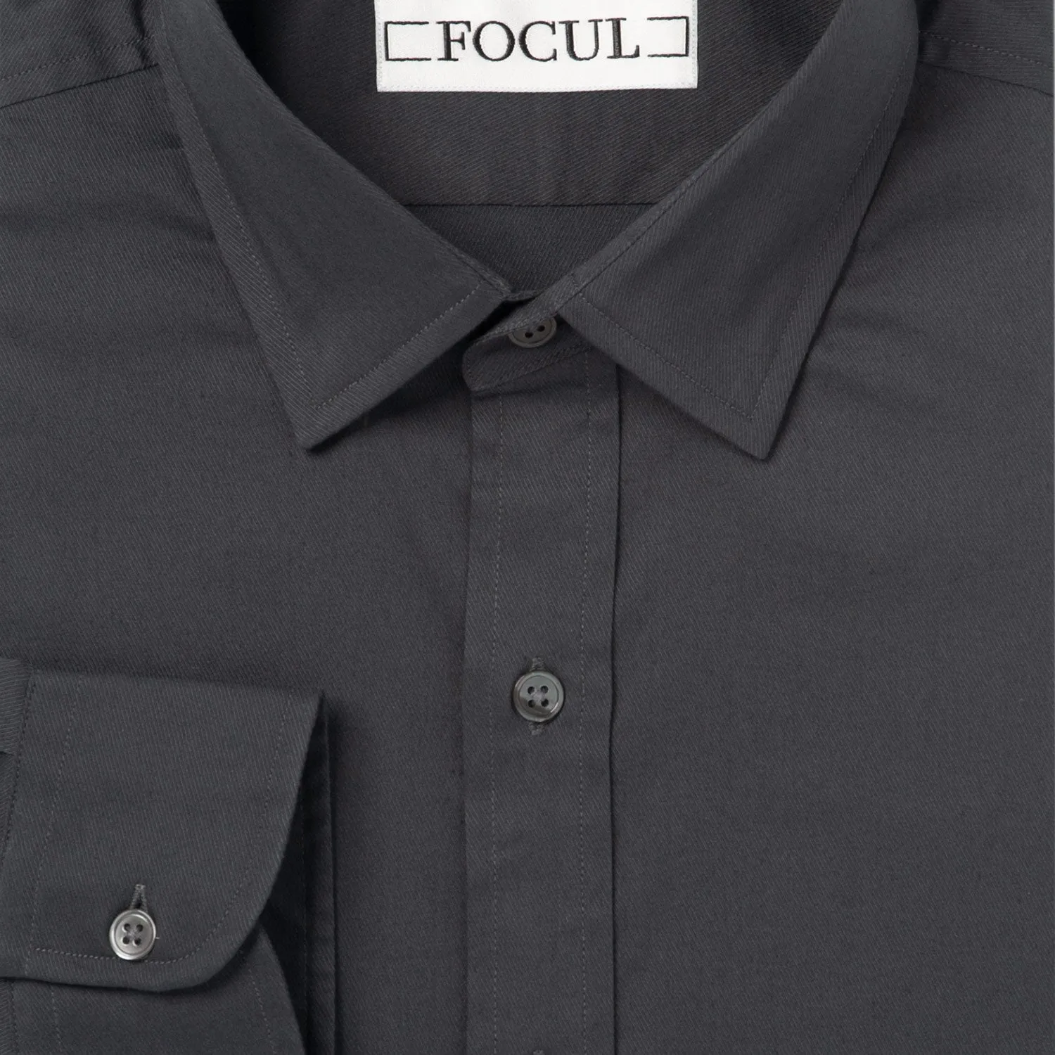 Focul - Slate Gray Zero Shirt With White Line Detail