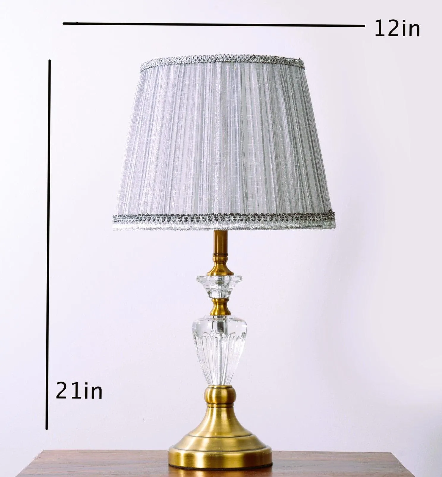 Grey Harmony Vase Shaped Table Lamp – Modern Classic with Golden Base