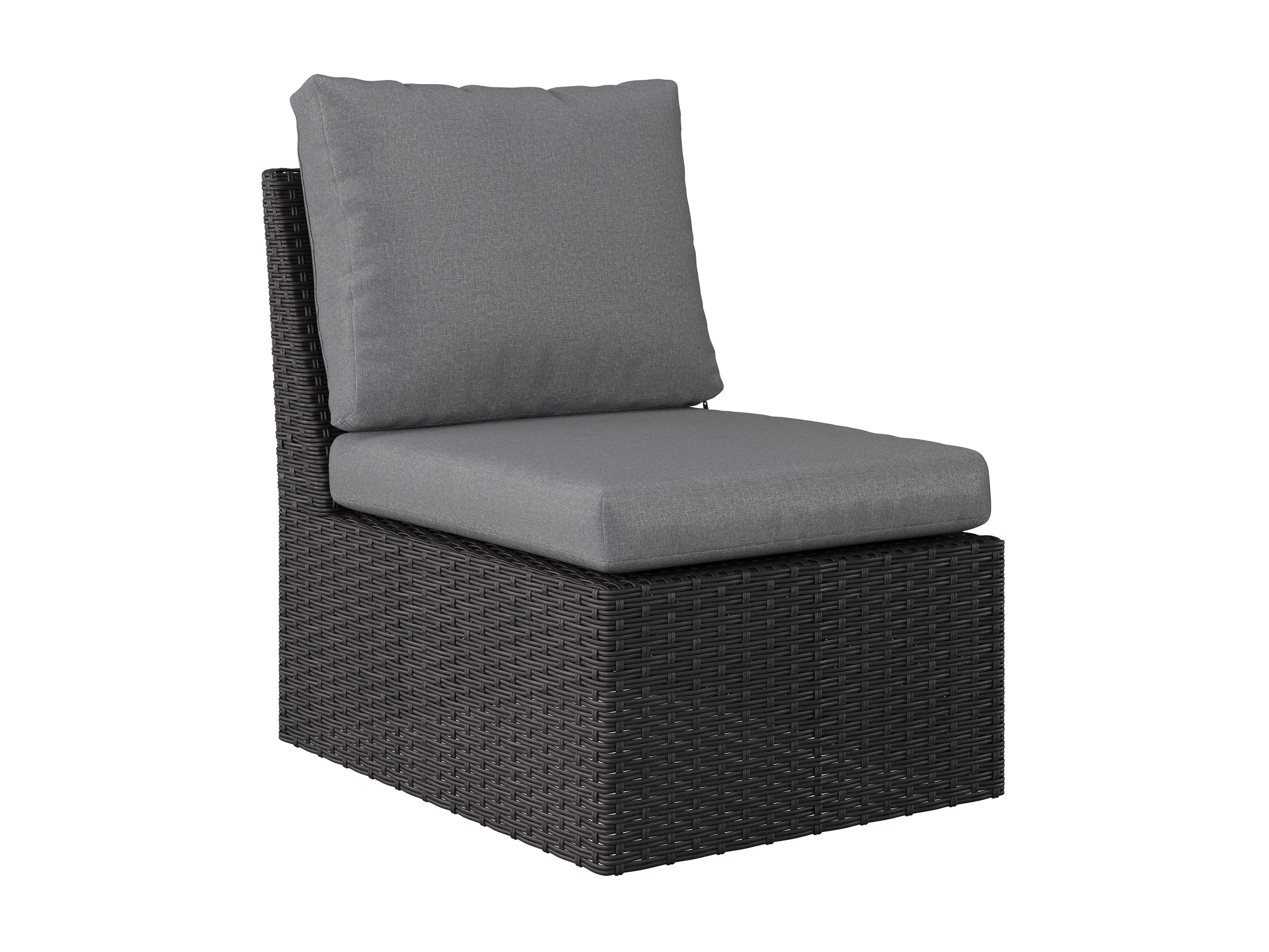 Grey Outdoor Sectional Middle Piece Chair