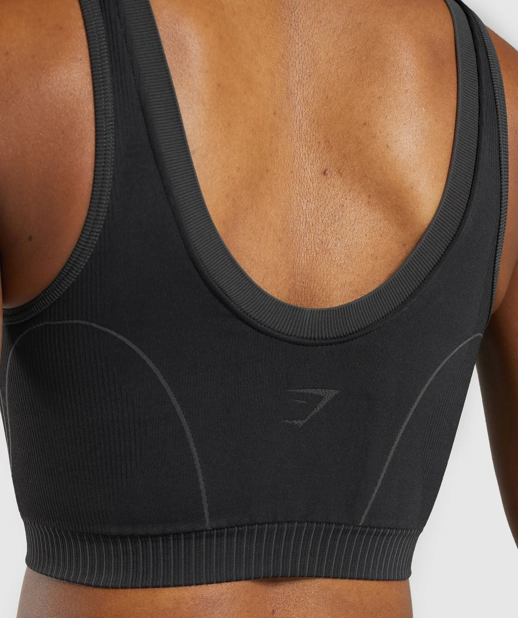 Gymshark Contour Heart Seamless Tank - Black/Asphalt Grey