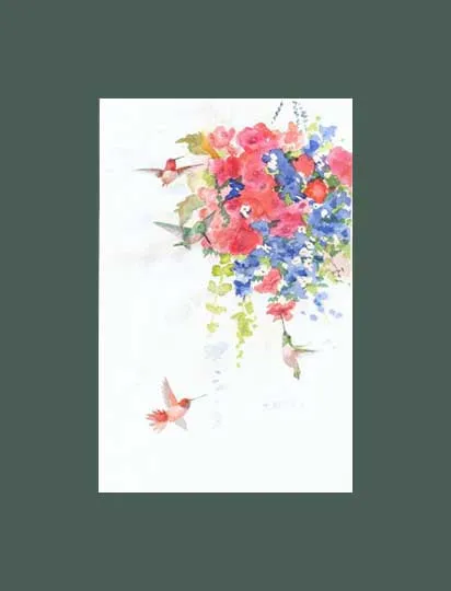 HUMMINGBIRDS ART PRINT