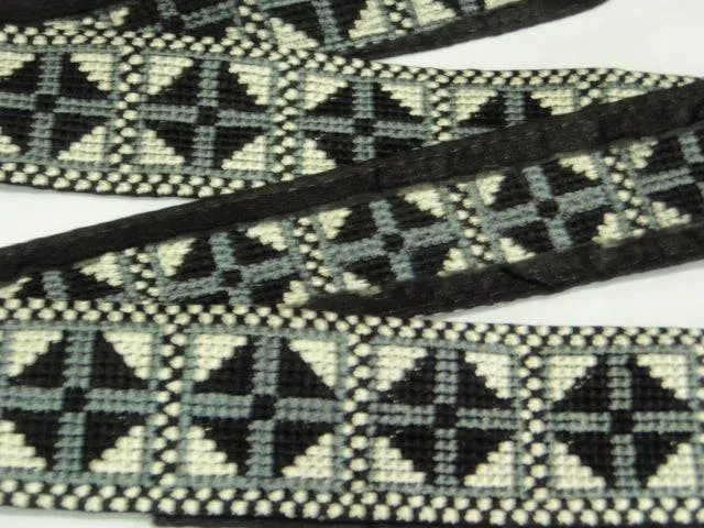 Knitted Monogram Fabric Trim - 50mm