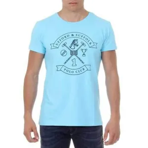 Light Blue XXL Ufford & Suffolk Polo Club Mens T-Shirt Short Sleeves Round Neck US027 BLUE