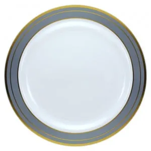 Magnificence - 10.25" Plastic Plate - Platinum - 10 ct. (Case Qty: 120)