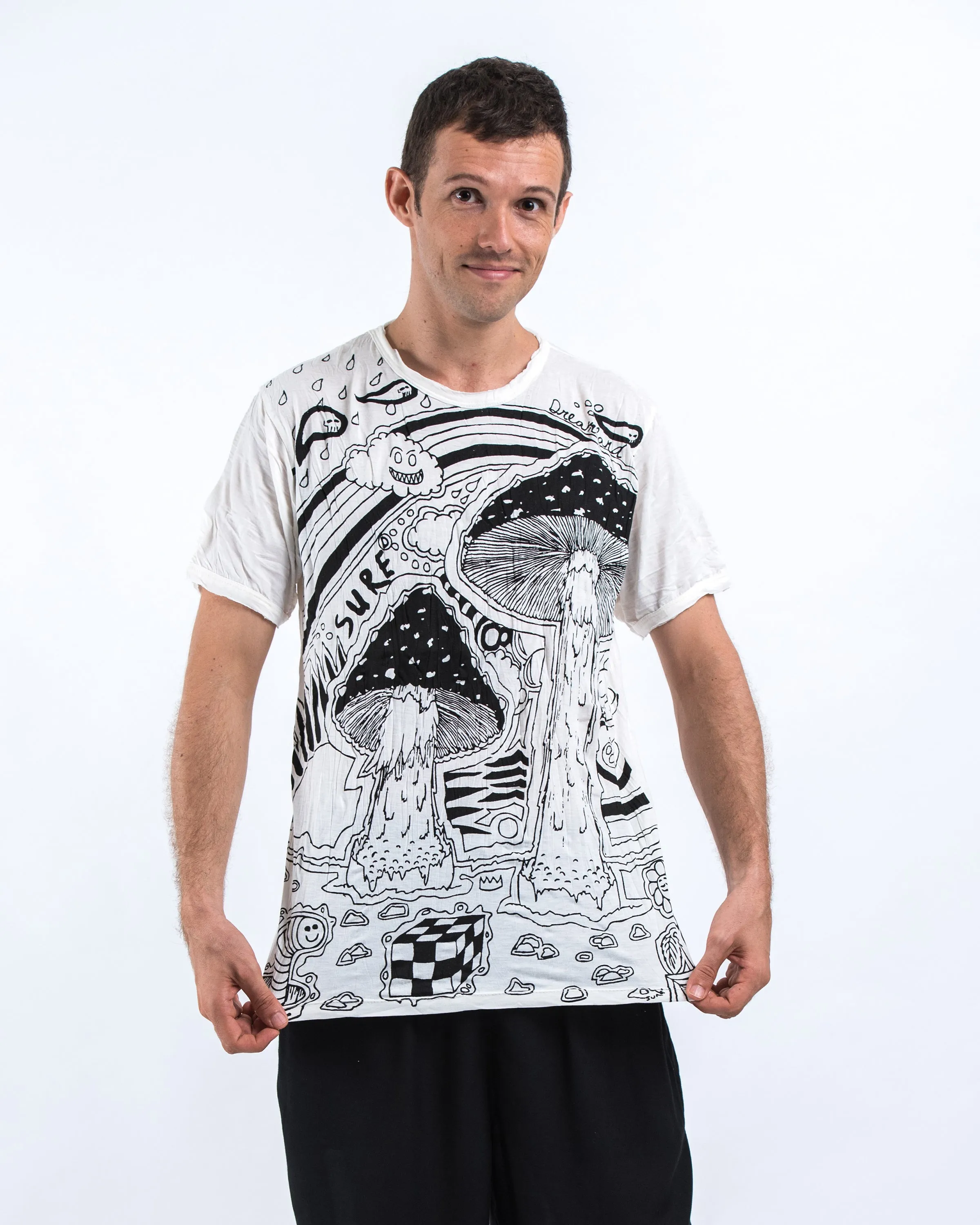 Mens Magic Mushroom T-Shirt in White