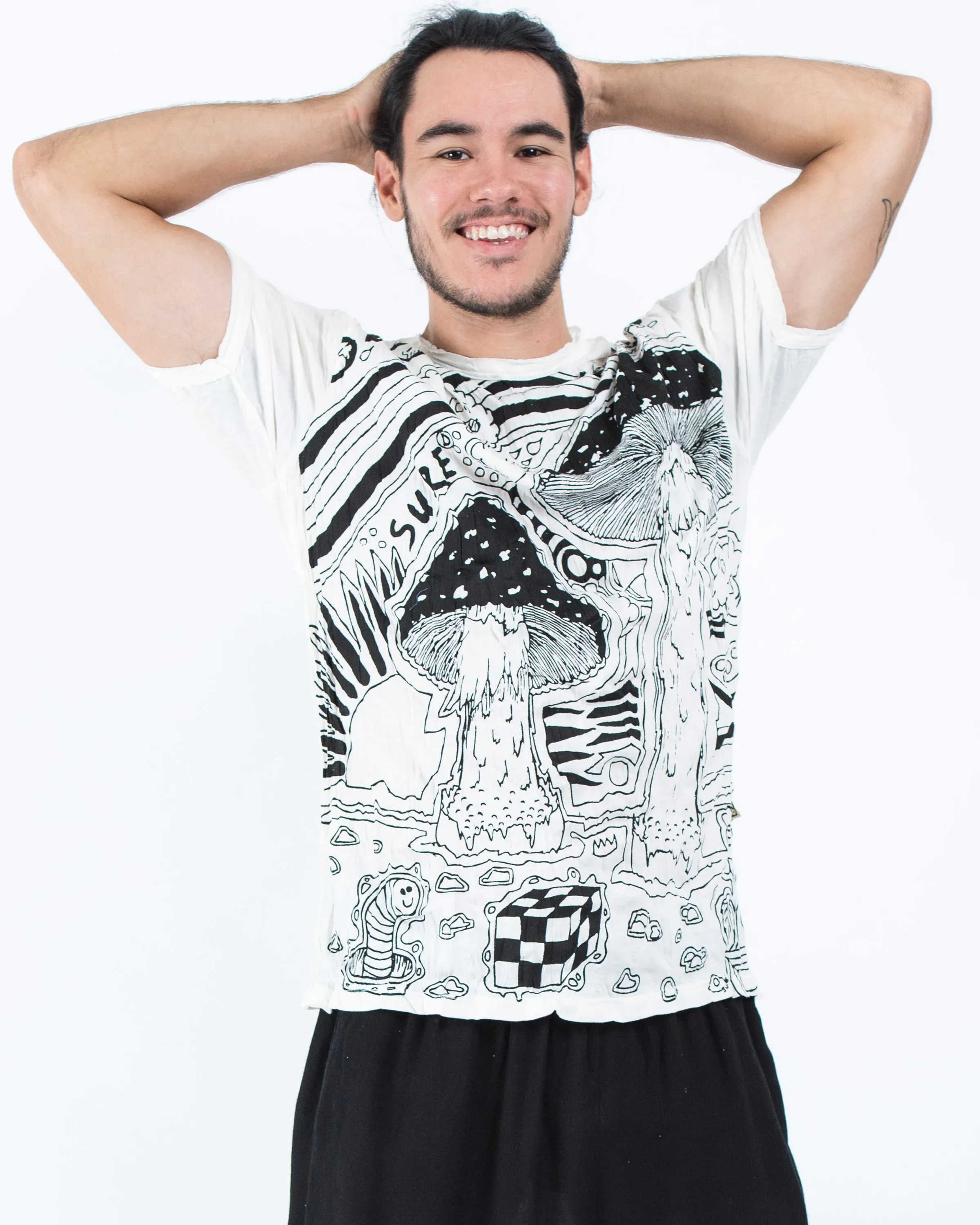 Mens Magic Mushroom T-Shirt in White