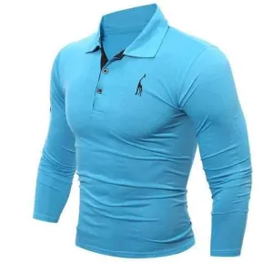 Mens Spring Fall Casual T-shirt Golf Shirt