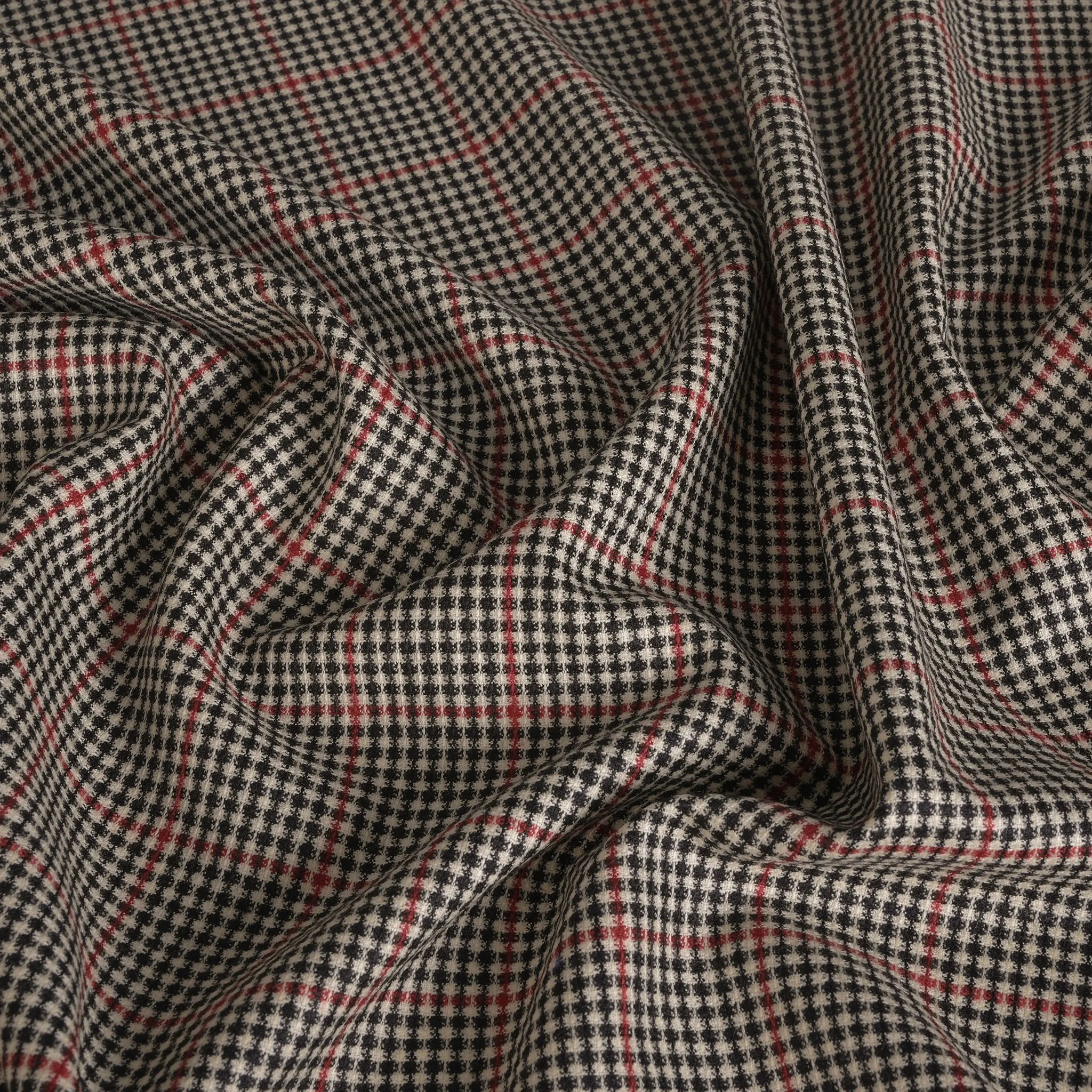 Multicolor Houndstooth Check Fabric 3920