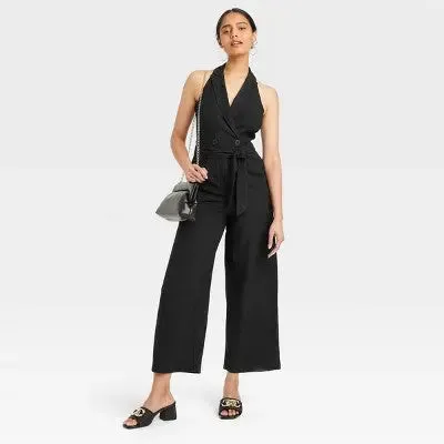 New - A New Day Women's Wide Leg Sleeveless Jumpsuit Full Length Overt Occasion