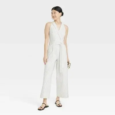 New - A New Day Women's Wide Leg Sleeveless Jumpsuit Full Length Overt Occasion