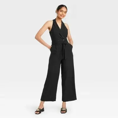 New - A New Day Women's Wide Leg Sleeveless Jumpsuit Full Length Overt Occasion