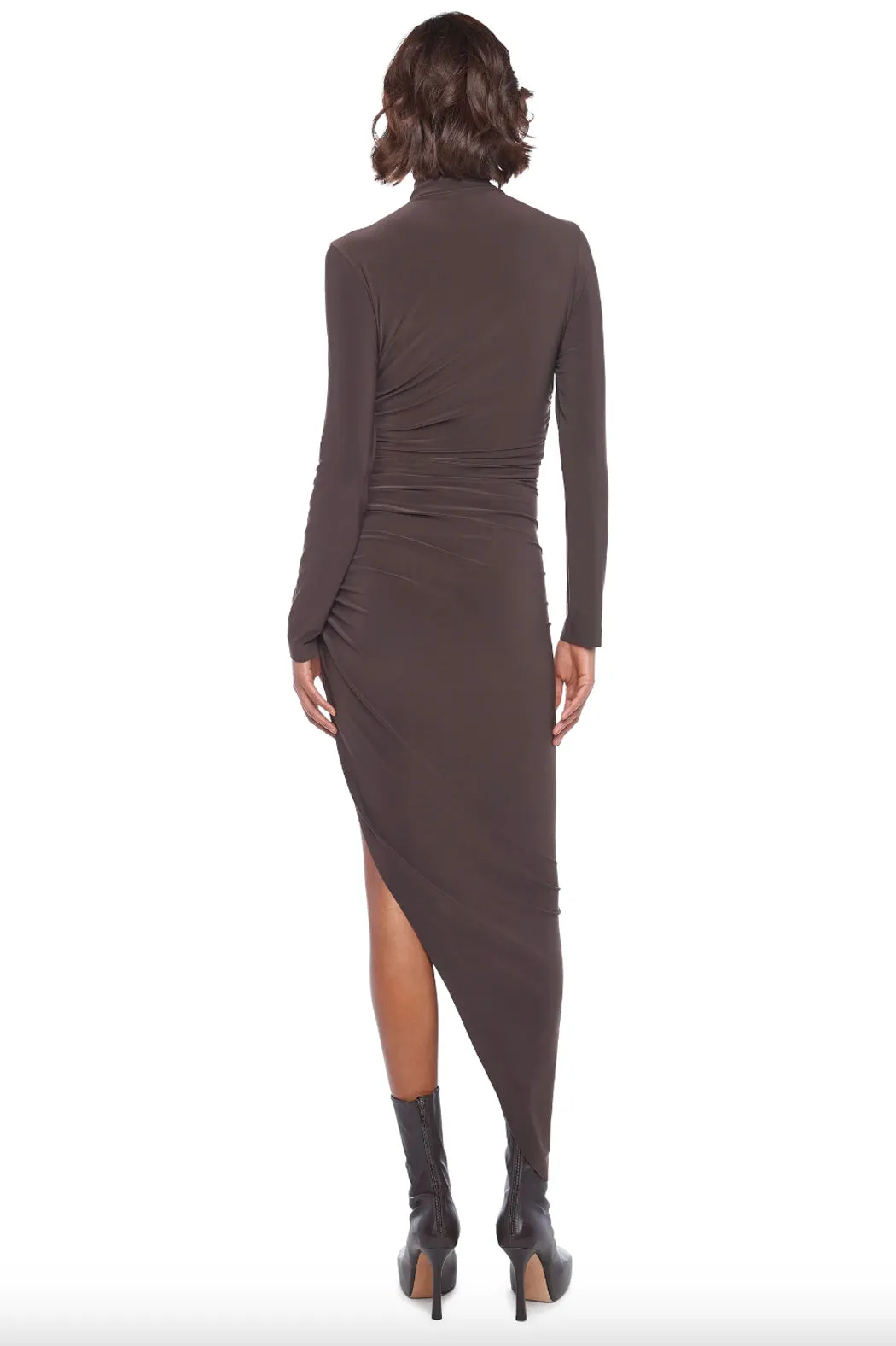 Norma Kamali - Long Sleeve Turtleneck Side Drape