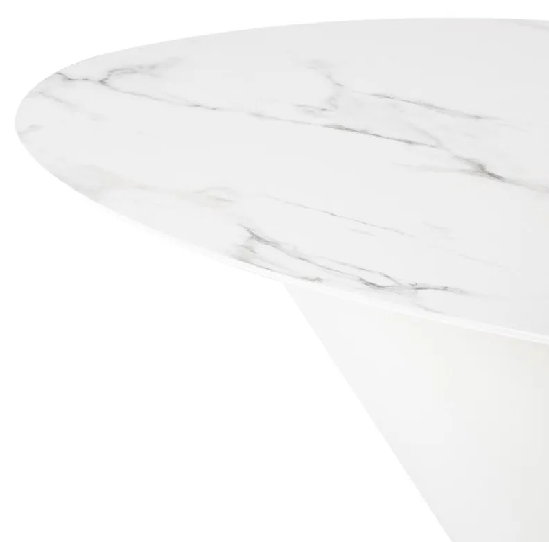 Oblo White Oval dining table