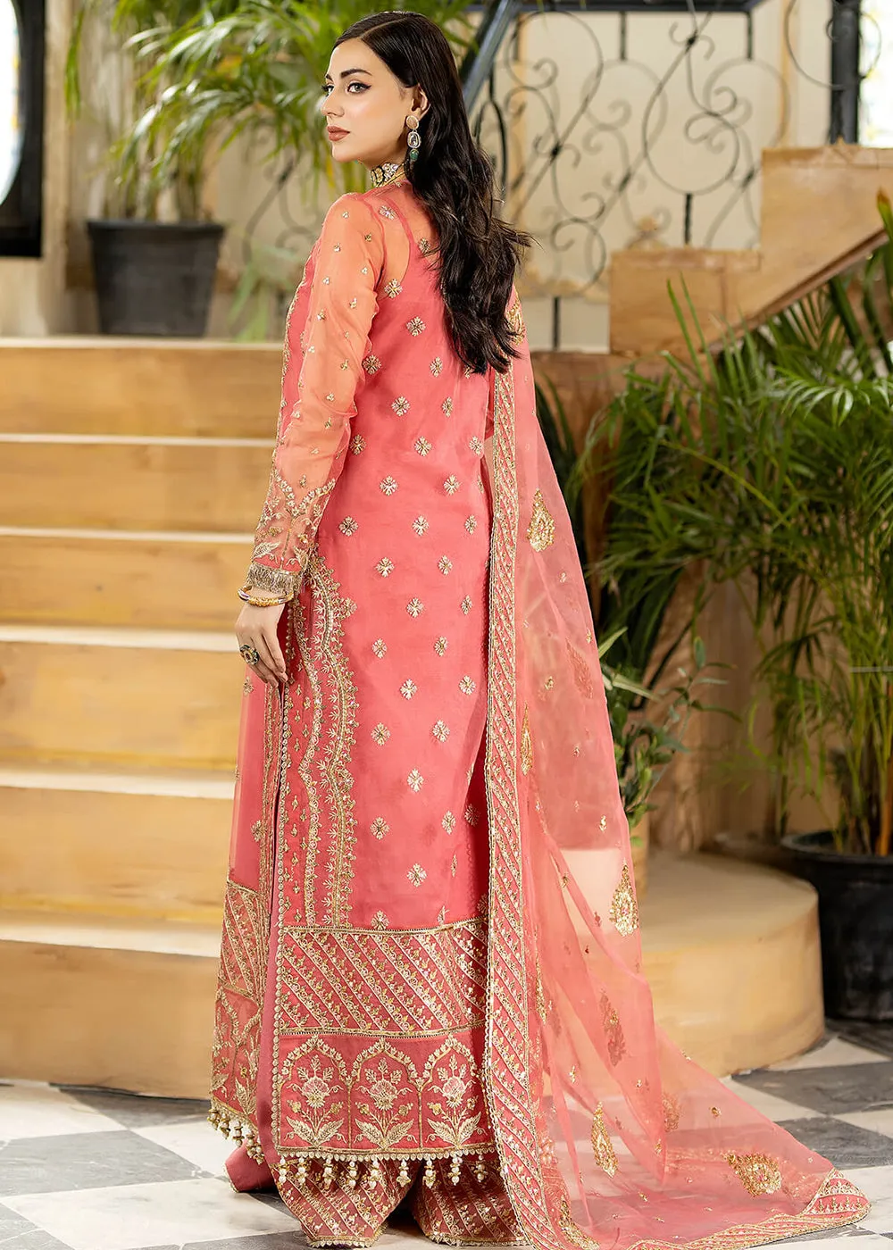 Pink Wedding Formal Suit | Imrozia Premium | Jhalak '23 | I-187 - ULFAT