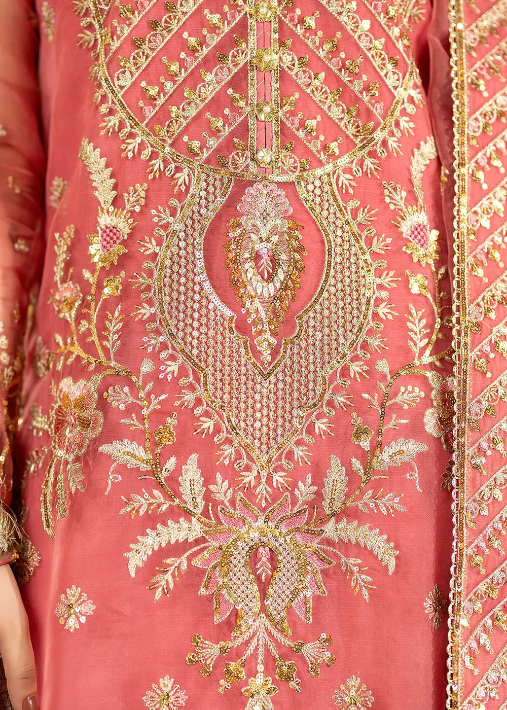 Pink Wedding Formal Suit | Imrozia Premium | Jhalak '23 | I-187 - ULFAT