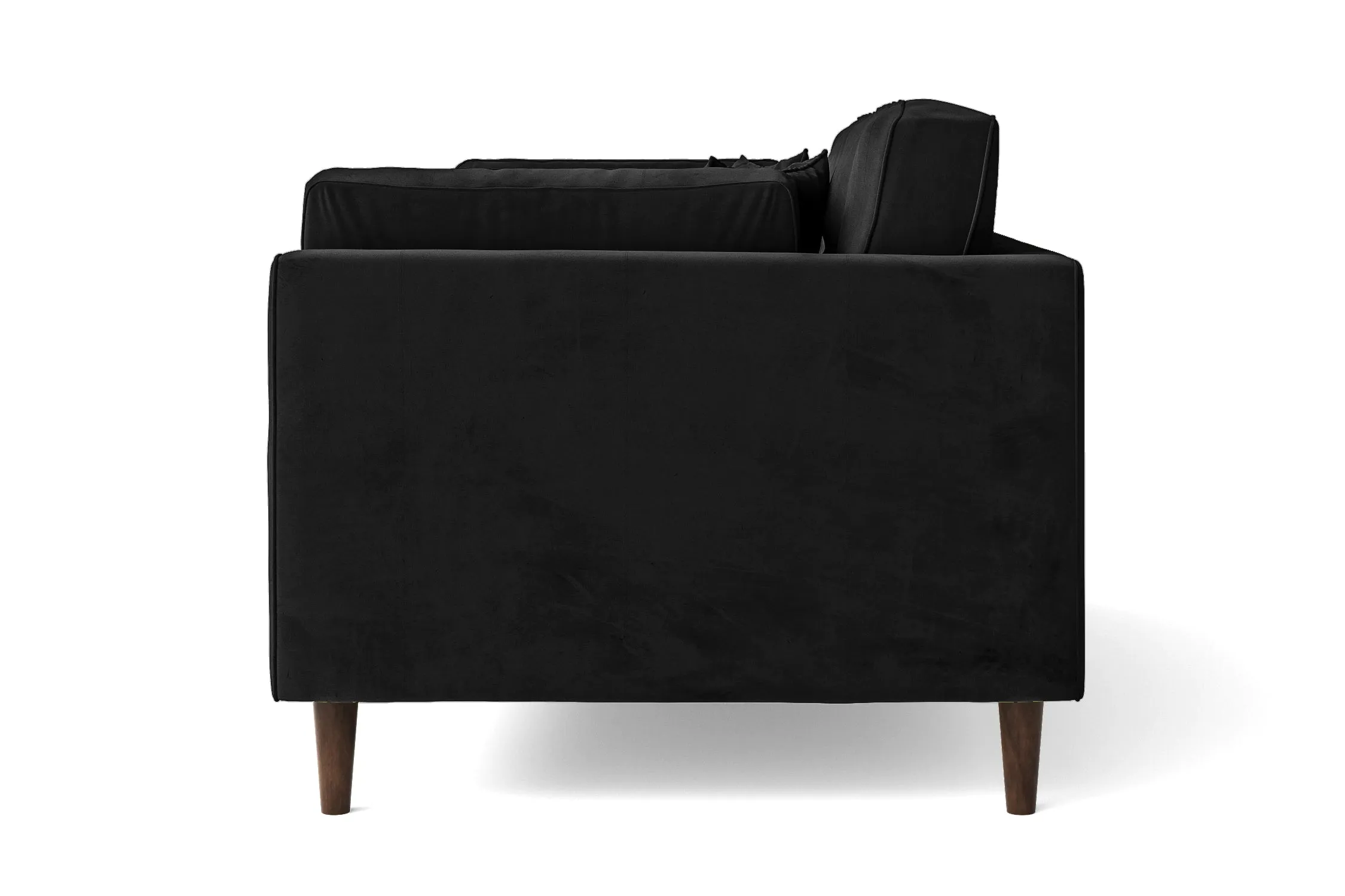 Ragusa 3 Seater Sofa Black Velvet