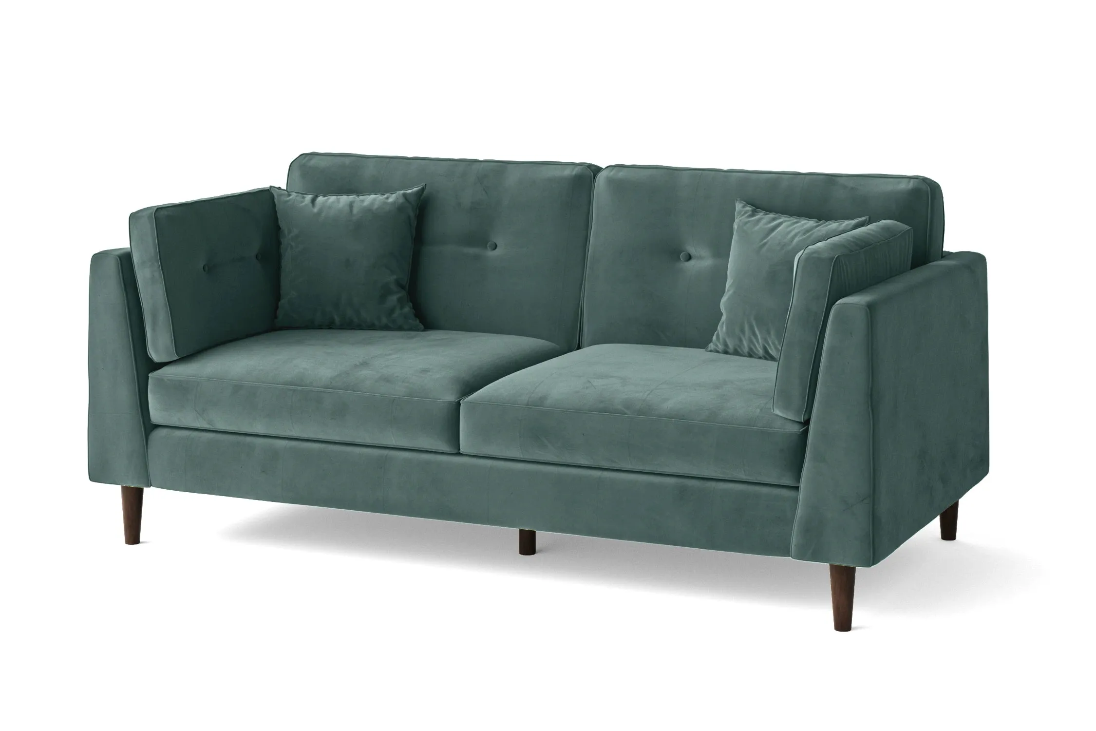 Ragusa 3 Seater Sofa Teal Velvet