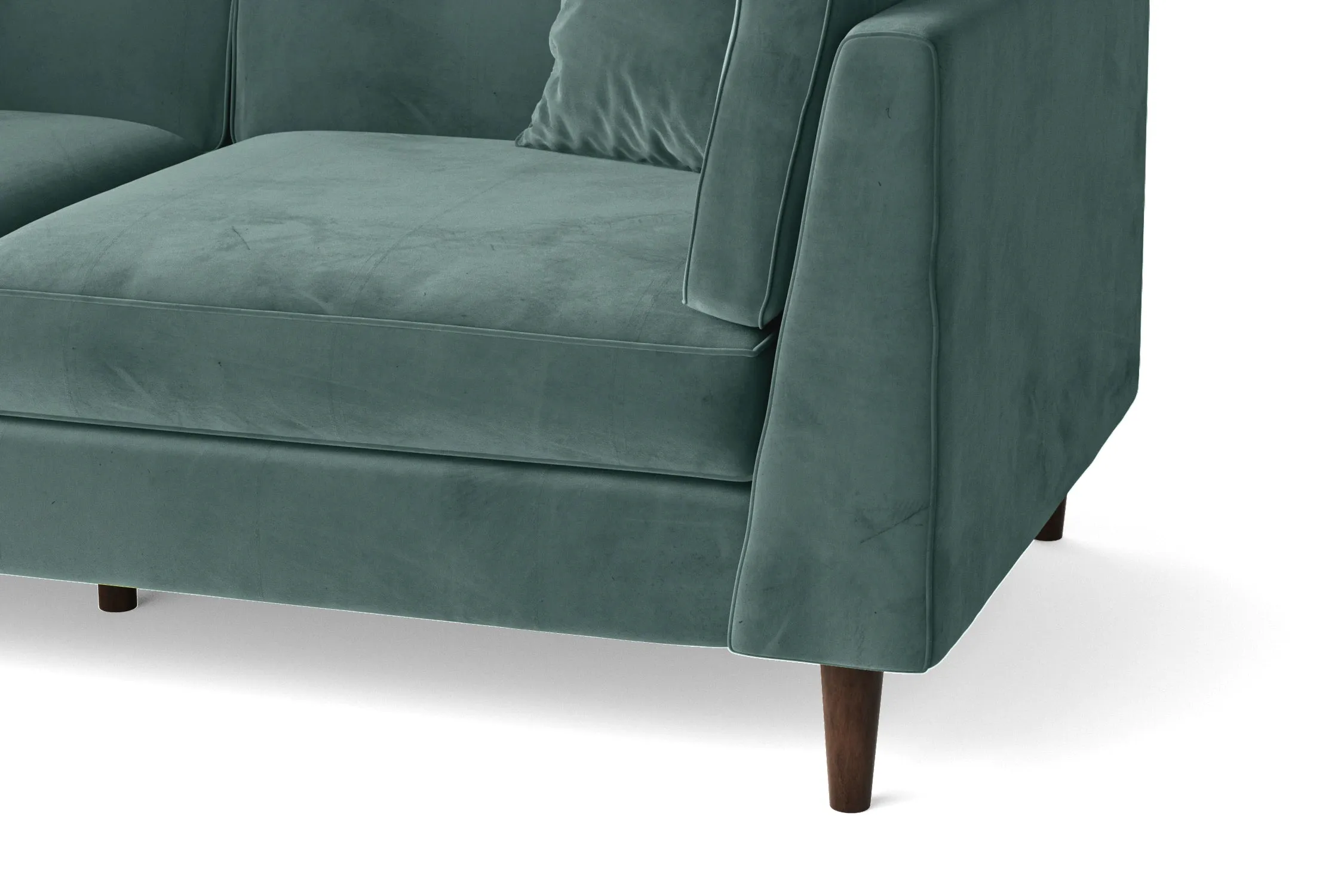 Ragusa 3 Seater Sofa Teal Velvet