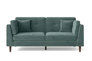 Ragusa 3 Seater Sofa Teal Velvet