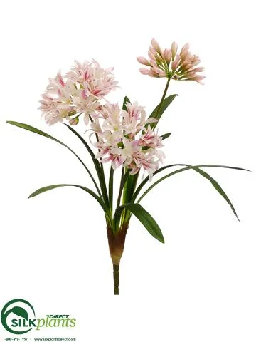 Silk Plants Direct Agapanthus Bush - Cream White - Pack of 12