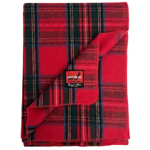 Swiss Link Royal Stewart Plaid Wool Blanket